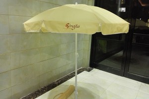 Sand seaside umbrella