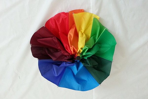 Manufacturing Companies for Plastic Umbrella Base - Foldable colourful rainbow umbrella – Outdoors