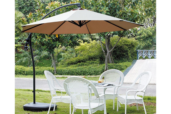 Good Quality Uv Print Sun Umbrella - Side post banana hanging umbrella – Outdoors