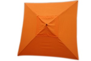 Square large solar wood umbrella
