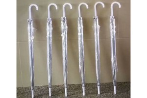 Normal type PVC stick clear umbrella