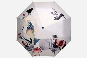 Double layer fabric inverted umbrella