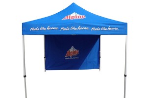 Side-wall fold-up gazebo
