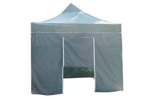 Side-wall fold-up gazebo