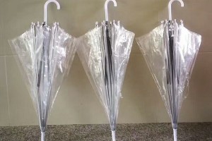 Normal type PVC stick clear umbrella