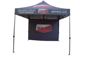 Side-wall fold-up gazebo