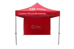 Side-wall fold-up gazebo