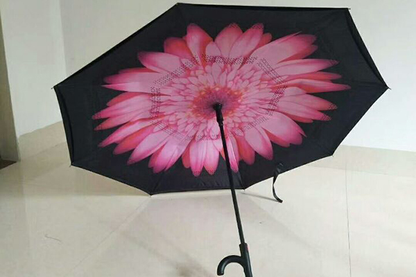 Manufacturer of 5 Fold Mini Sun Umbrella - Double layer fabric inverted umbrella – Outdoors
